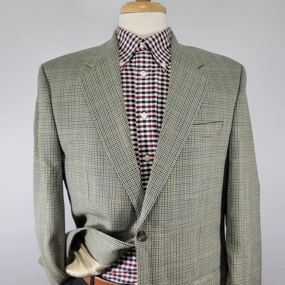 Lauren Ralph lauren Men's Sport Coat Blazer Two Button Multi-color Silk Wool 41L